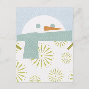 Winter Snowman Briefkaart