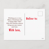 Winter Snowman Bright Green Merry KerstHolida Feestdagenkaart (Achterkant)