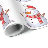 WINTER SNOWMAN CADEAUPAPIER (Rol Hoek)
