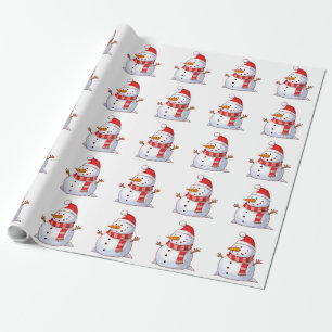 WINTER SNOWMAN CADEAUPAPIER