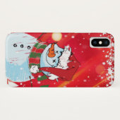 Winter Snowman Case-Mate iPhone Case (Achterkant (horizontaal))