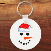 Winter Snowman Face Costume Christmas Snowman Sleutelhanger (Voorkant)