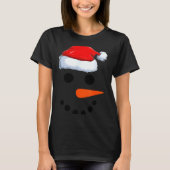 Winter Snowman Face Costume Christmas Snowman  T-shirt (Voorkant)