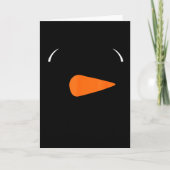 Winter Snowman Face Eyelashes Christmas Xmas For B Kaart (Voorkant)