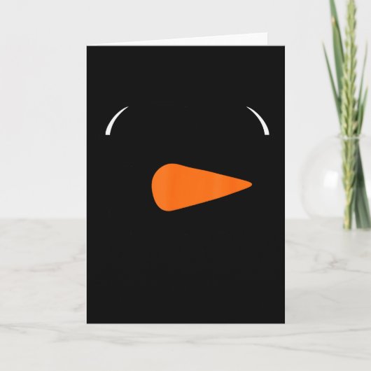 Winter Snowman Face Eyelashes Christmas Xmas For B Kaart (Voorkant)