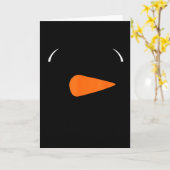 Winter Snowman Face Eyelashes Christmas Xmas For B Kaart (Gele Bloem)