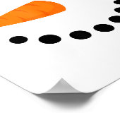 Winter Snowman Face Eyelashes Christmas Xmas Fun D Poster (Hoek)