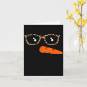 Winter Snowman Face Leopard Eyelashes Christmas Gi Kaart (Gele Bloem)