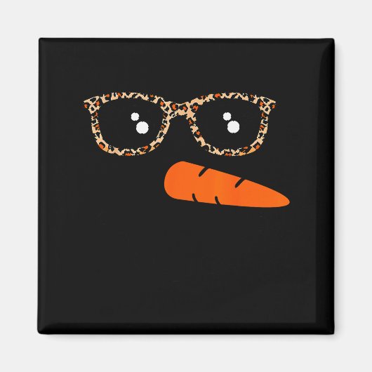 Winter Snowman Face Leopard Eyelashes Christmas Gi Magneet (Voorkant)