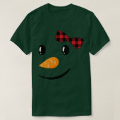 Winter Snowman Face T-shirt (Design voorkant)