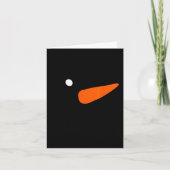 Winter Snowman Face Wink Eye Christmas Xmas For Gi Kaart (Voorkant)