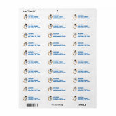 Winter Snowman Hanukkah Kerstfeestdag Etiket (Full Sheet)