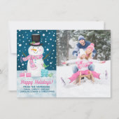 Winter Snowman Holiday Kaart (Voorkant)