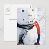 Winter Snowman Kaarten en Stickers (Voorkant / Achterkant)