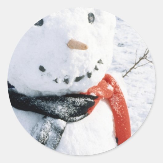 Winter Snowman Kaarten en Stickers (Voorkant)