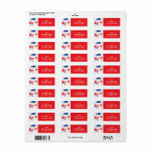 Winter Snowman Kerstfeestdag Adresetiketten Etiket (Full Sheet)