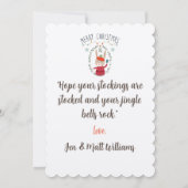 Winter Snowman Kerstmis Scandinavische kaart (Achterkant)