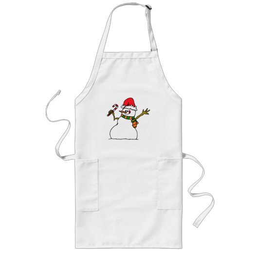 Winter Snowman Lang Schort (Voorkant)