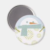 Winter Snowman Magneet (Voorkant / Achterkant)