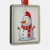 WINTER SNOWMAN METALEN ORNAMENT (Rechts)