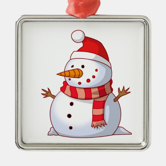 WINTER SNOWMAN METALEN ORNAMENT (Voorkant)