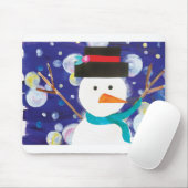 Winter Snowman Muismat (Met muis)