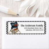 Winter Snowman retour adreslabels Etiket (Insitu)