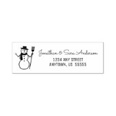 Winter Snowman Return Address Zelfinktende Stempel (Design)