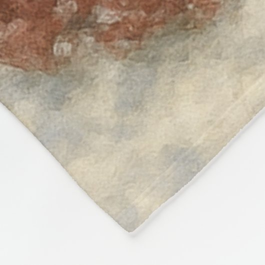 Winter Snowman Scene Fleece Blanket – Cozy Medium Deken (Hoek)