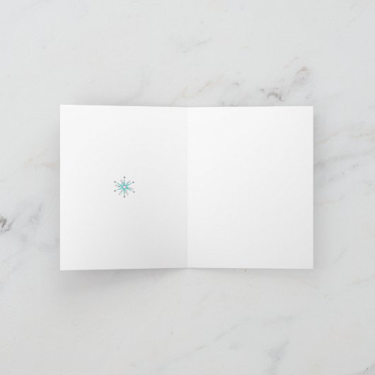 Winter Snowman Snowing Whimsical Primitive Art Feestdagen Kaart (Binnen)