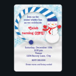 Winter Snowman Snowy Holiday Cute Party Uitnodigin Kaart<br><div class="desc">Winter Snowman Snowy Holiday Cute Party Invitation. Pas dit voor om het even welke gebeurtenis aan.</div>