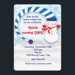 Winter Snowman Snowy Holiday Schattigee feestuitno Kaart<br><div class="desc">Winter Snowman Snowy Holiday Schattigee feestuitnodiging. Pas dit aan voor elk evenement.</div>