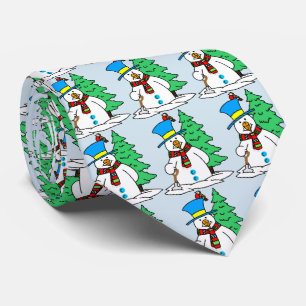 Winter Snowman Stropdas