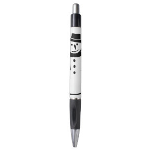 Winter Snowman Sweet Black en White Pen