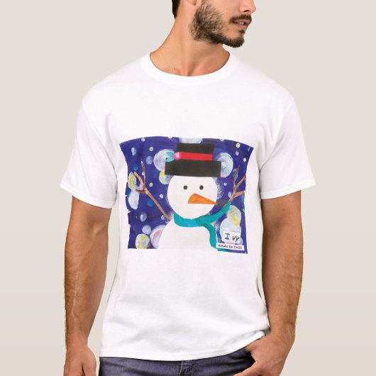 Winter Snowman T-shirt (Voorkant)