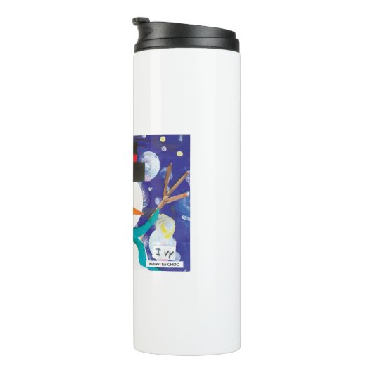 Winter Snowman Thermosbeker (Geroteerd rechts)