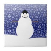 Winter Snowman Tile Tegeltje (Voorkant)