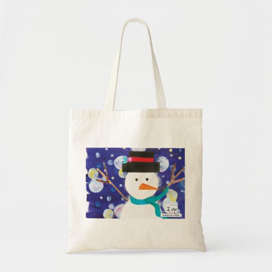Winter Snowman Tote Bag (Voorkant)