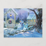 Winter Snowman voor kerstcadeau Feestdagenkaart<br><div class="desc">Winter Snowman voor een kerstfoto.</div>