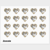 Winter Snowmen Bride & Groom Wedding Hart Sticker (Vel)