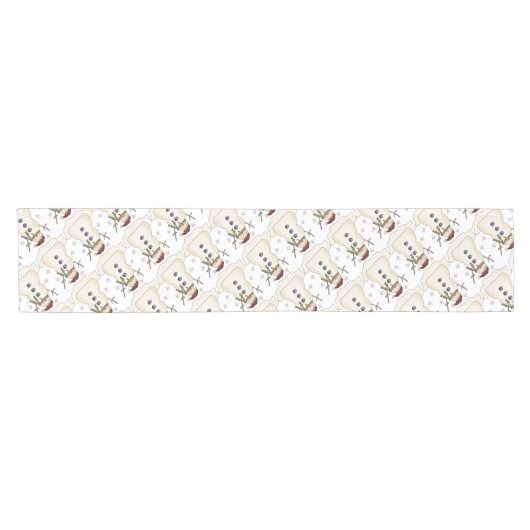 Winter Snowmen Korte Tafelloper (Horizontaal)