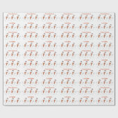 Winter Snowmen laat het sneeuwwitje Cadeaupapier (Vlak)