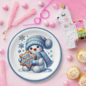 Winter Snowmen Papieren Bordje (Feest)