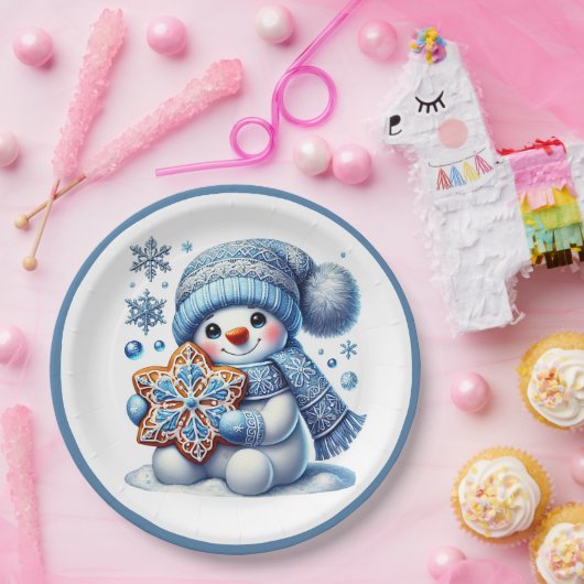 Winter Snowmen Papieren Bordje (Feest)