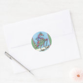 WINTER SNOWSHOES PINK FLAMINGO STICKERS Sheet RAND (Envelop)