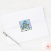 WINTER SNOWSHOES PINK FLAMINGO STICKERS Sheet Squ (Envelop)