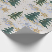 Winter Snowstorm in het Vuur Bos Wrapping Paper Cadeaupapier (Hoek)