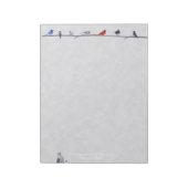 Winter Snowy Birds: blocnote paper (Linkerzijde)