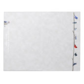 Winter Snowy Birds: blocnote paper (Voorkant)