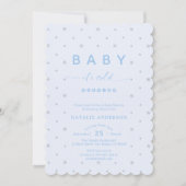 Winter Snowy Blue Het is koud buiten Baby shower Kaart (Voorkant)